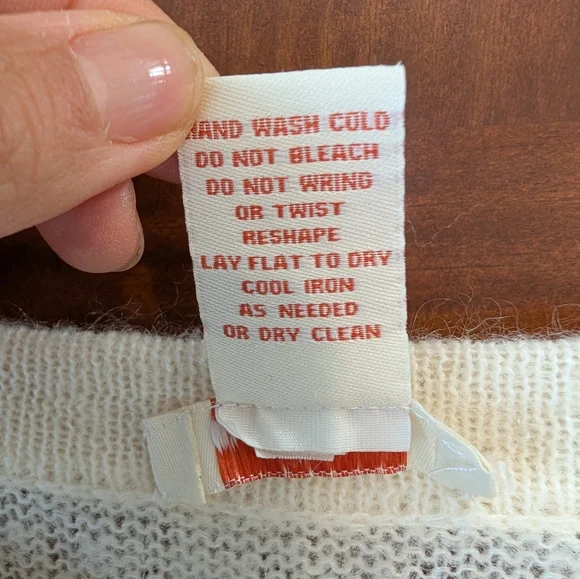 Sundance Womens Large Drifting Snow Ivory Sweater Knit Wool Mohair Classic - Picture 4 of 6